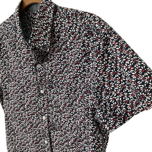 J Crew floral short sleeve button down M - Picture 2 of 5